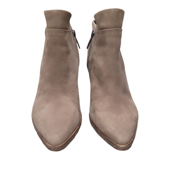 Mercer Edit Brown Suede Heeled Ankle Booties Size 6.5 - Picture 3 of 7